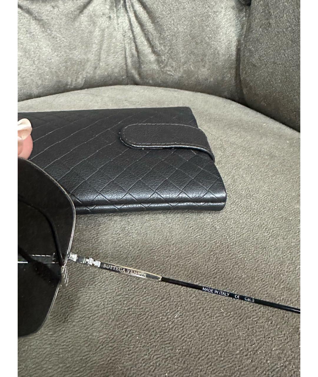 BOTTEGA VENETA Черные металлические солнцезащитные очки, фото 6