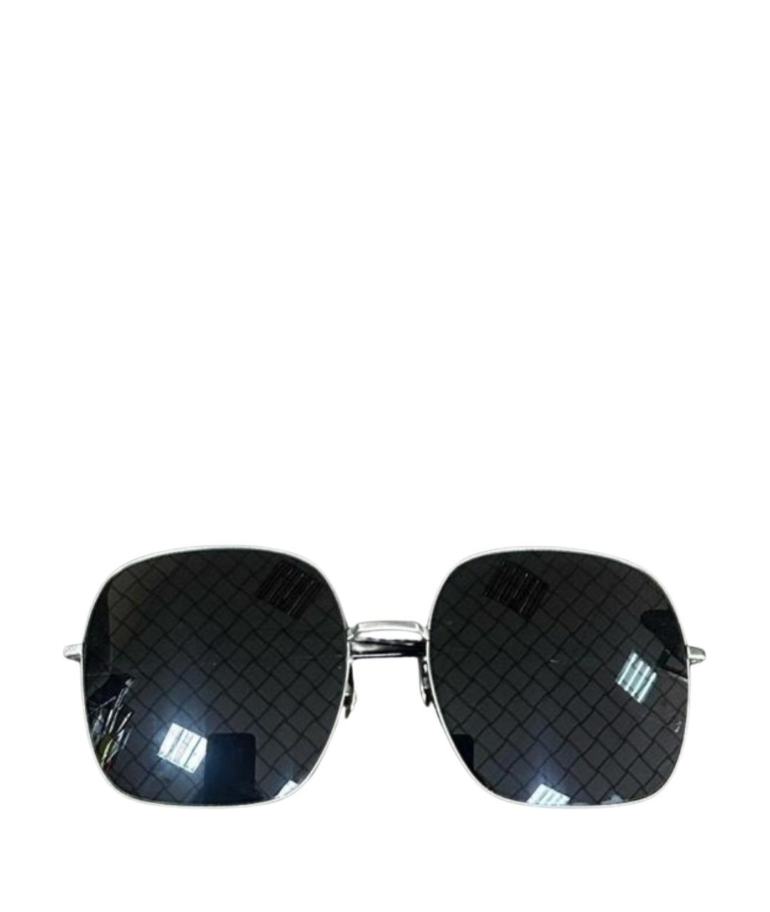 BOTTEGA VENETA Черные металлические солнцезащитные очки, фото 1