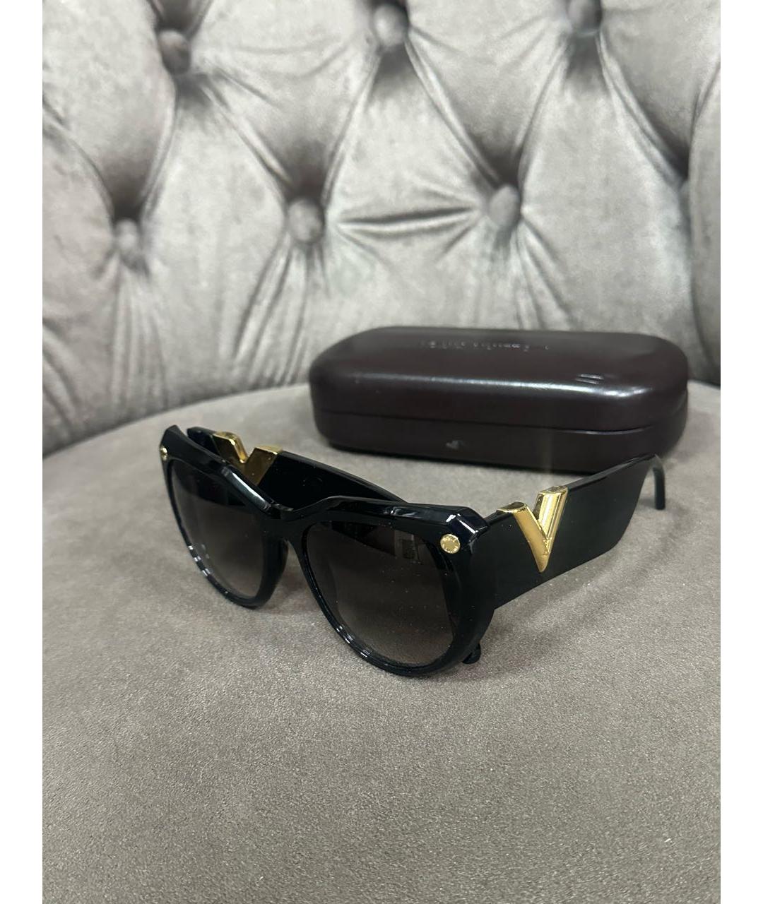 LOUIS VUITTON Черные пластиковые солнцезащитные очки, фото 2