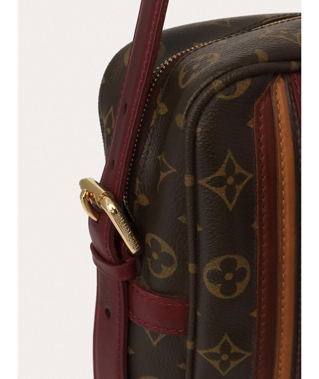 LOUIS VUITTON Коричневая канва сумка с короткими ручками, фото 5