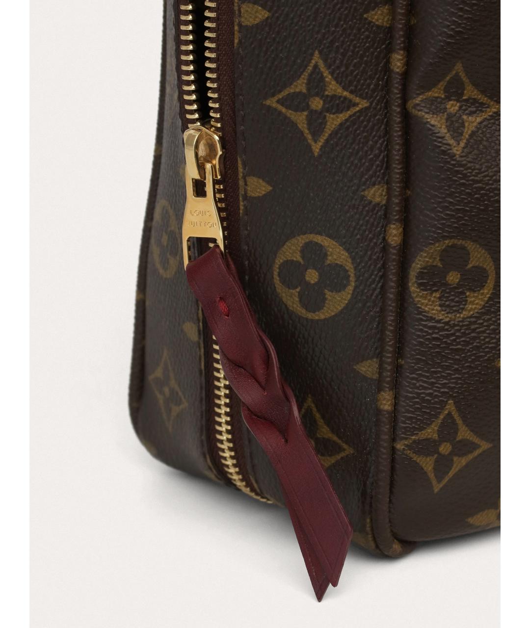 LOUIS VUITTON Коричневая канва сумка с короткими ручками, фото 7