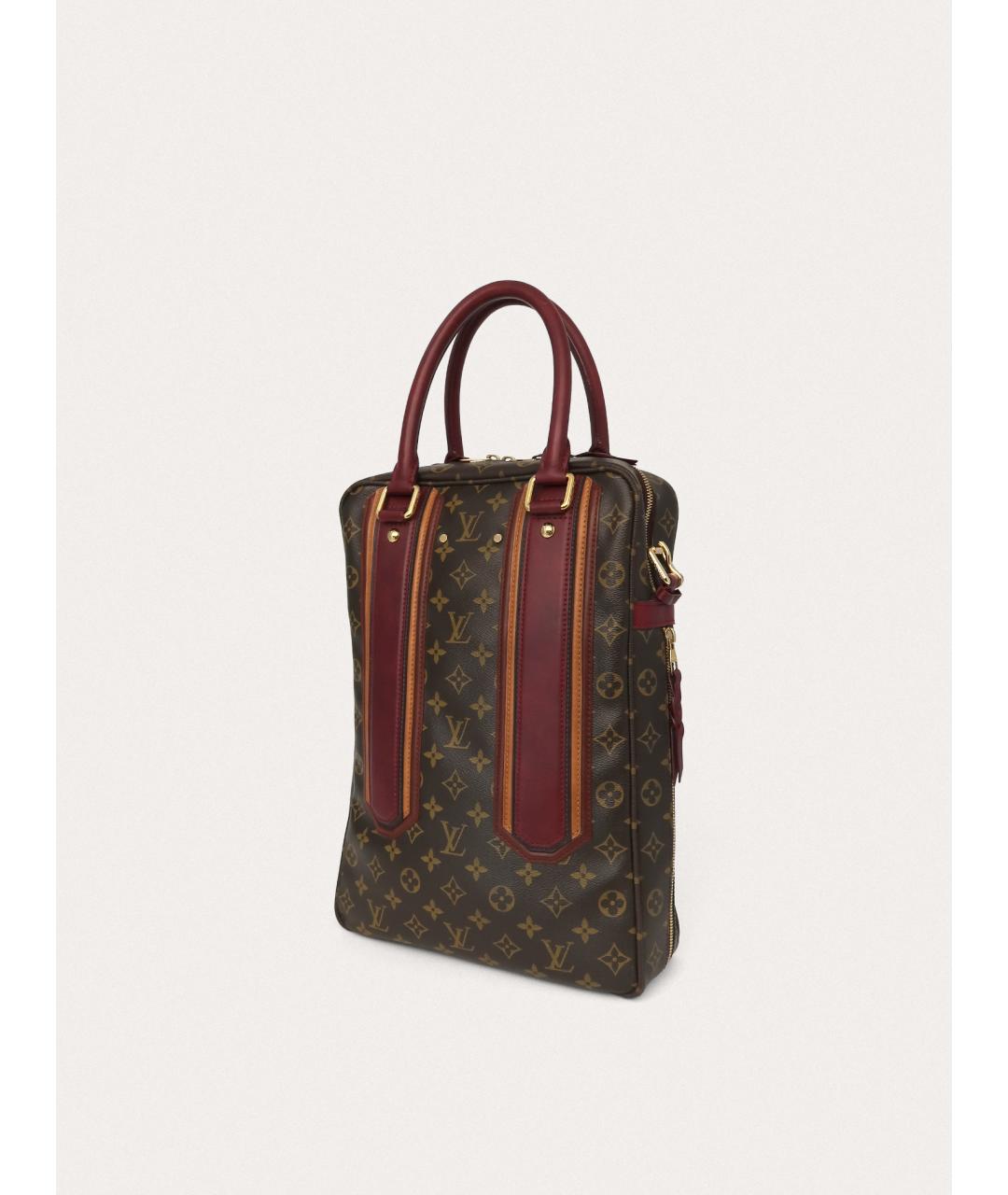 LOUIS VUITTON Коричневая канва сумка с короткими ручками, фото 2