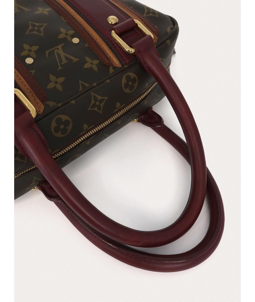 LOUIS VUITTON Коричневая канва сумка с короткими ручками, фото 6