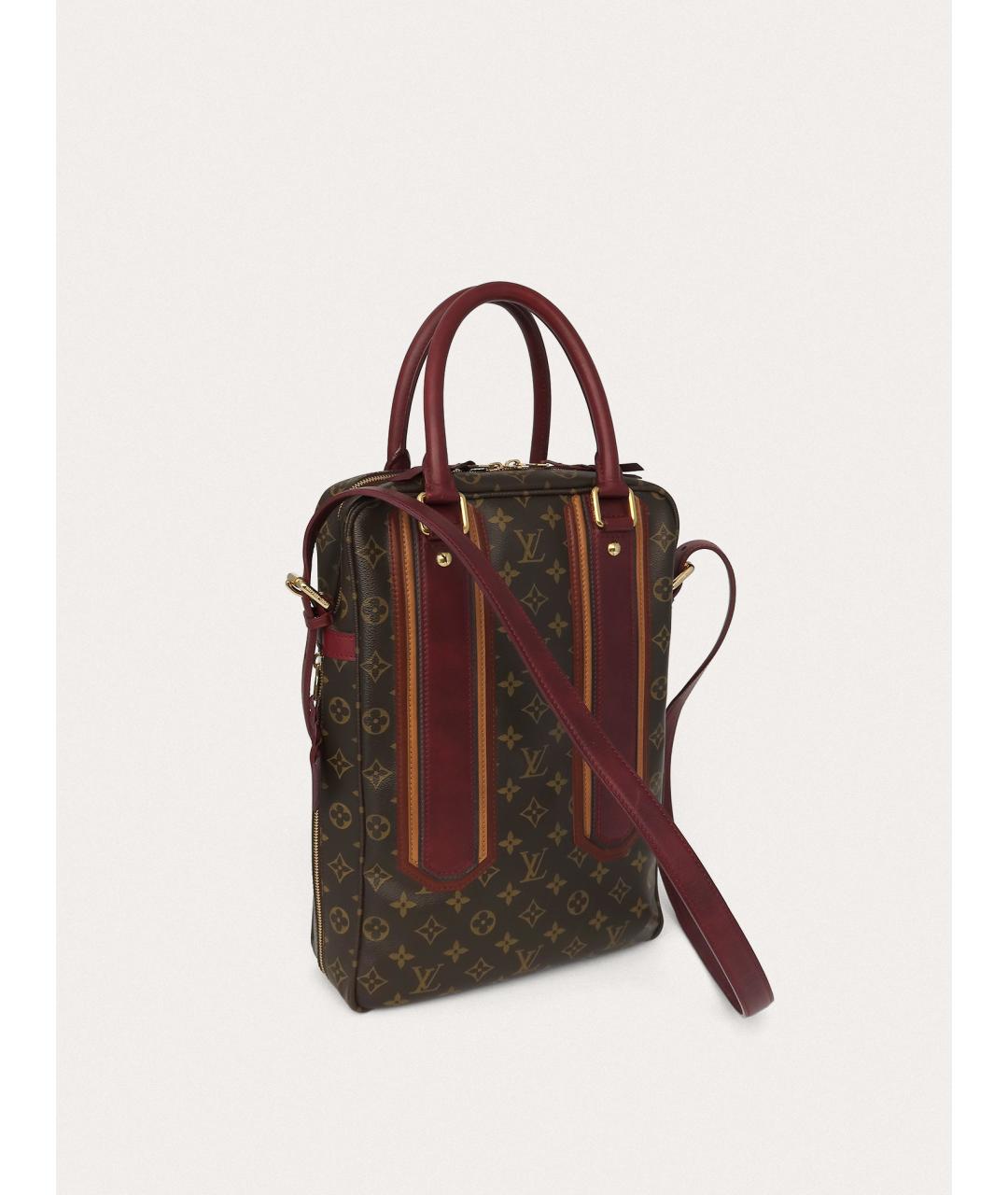 LOUIS VUITTON Коричневая канва сумка с короткими ручками, фото 3
