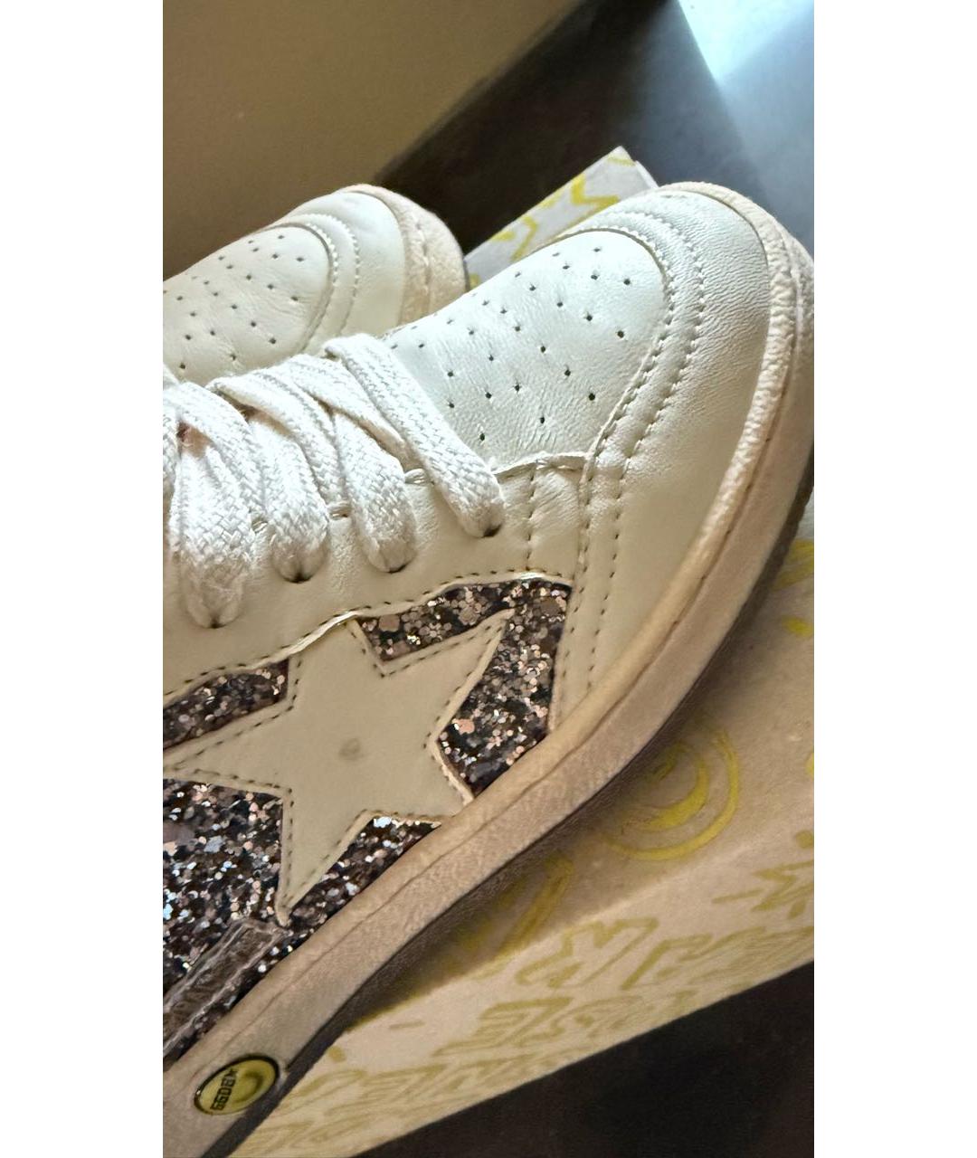 GOLDEN GOOSE Бежевые кожаные кеды, фото 3