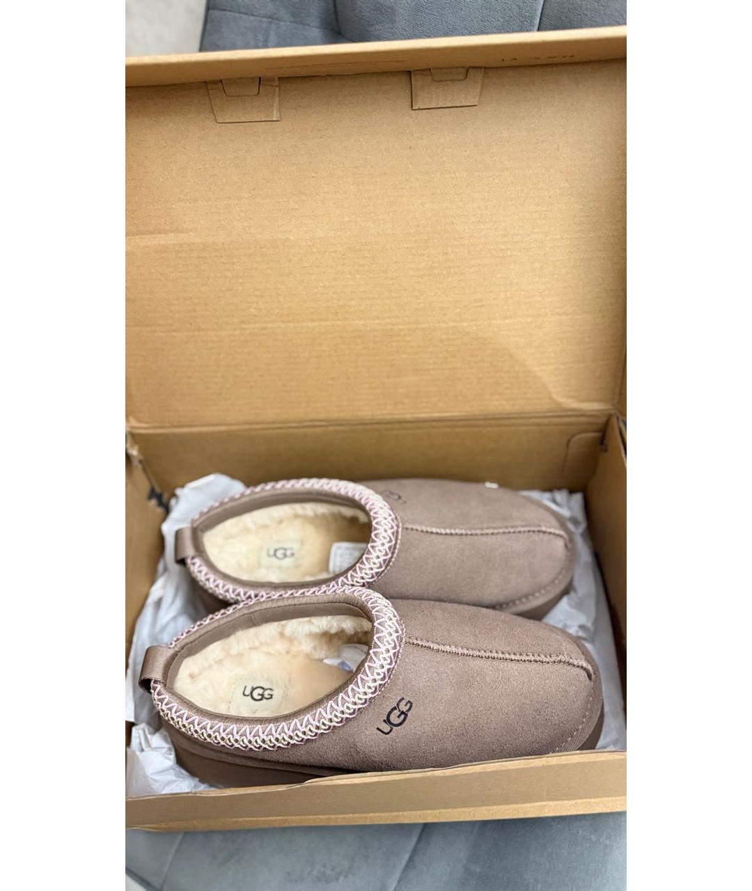 UGG Коричневые замшевые сабо, фото 7