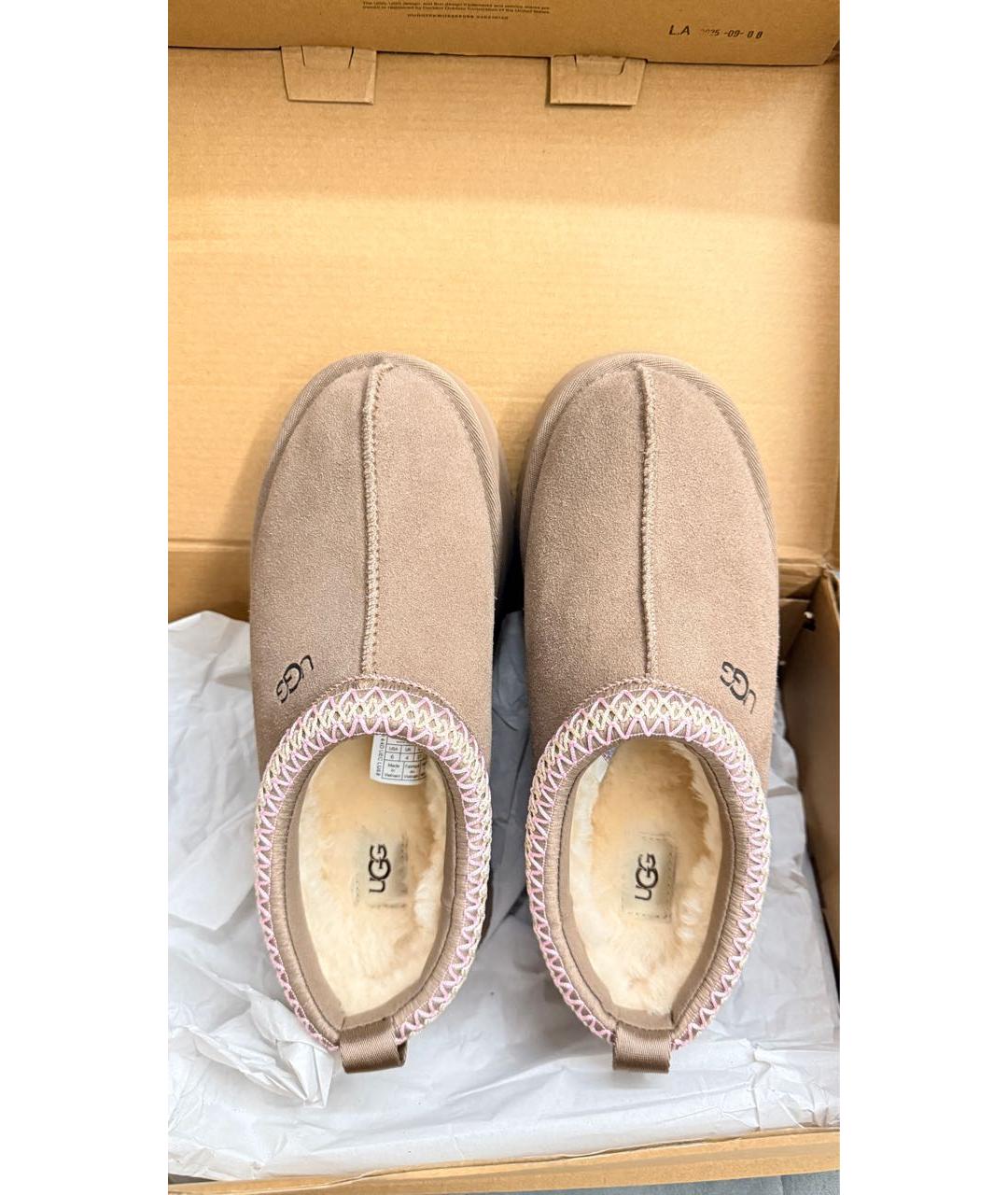UGG Коричневые замшевые сабо, фото 3