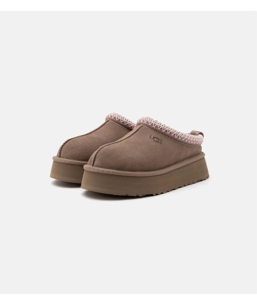 UGG Коричневые замшевые сабо, фото 9