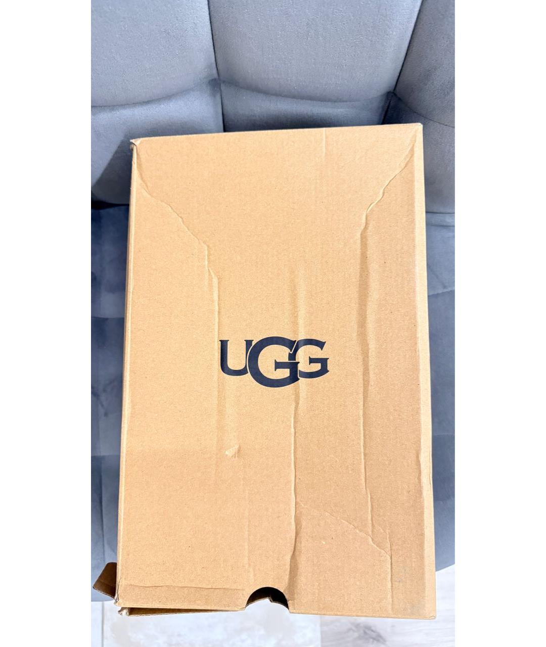 UGG Коричневые замшевые сабо, фото 8