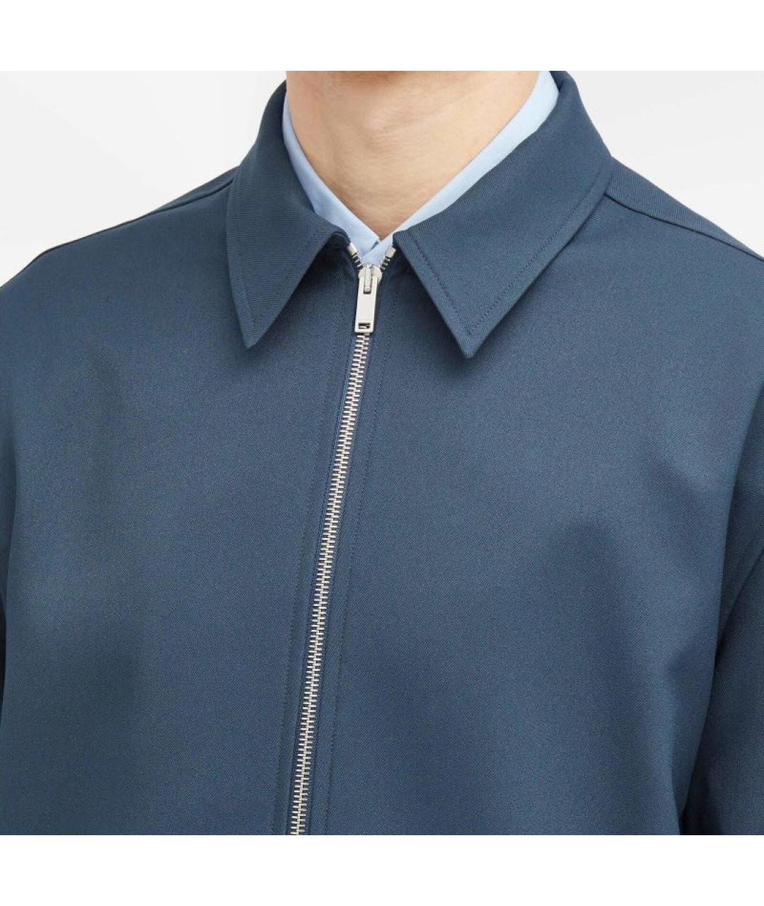 JIL SANDER Темно-синяя полиэстеровая куртка, фото 4