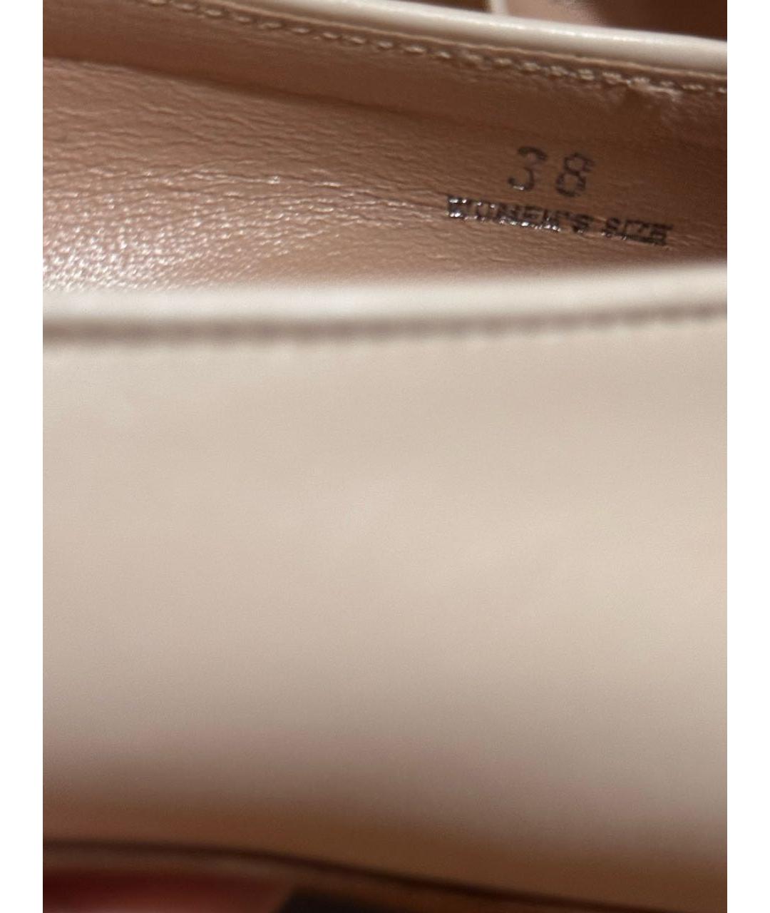TOD'S Белые кожаные лоферы, фото 5