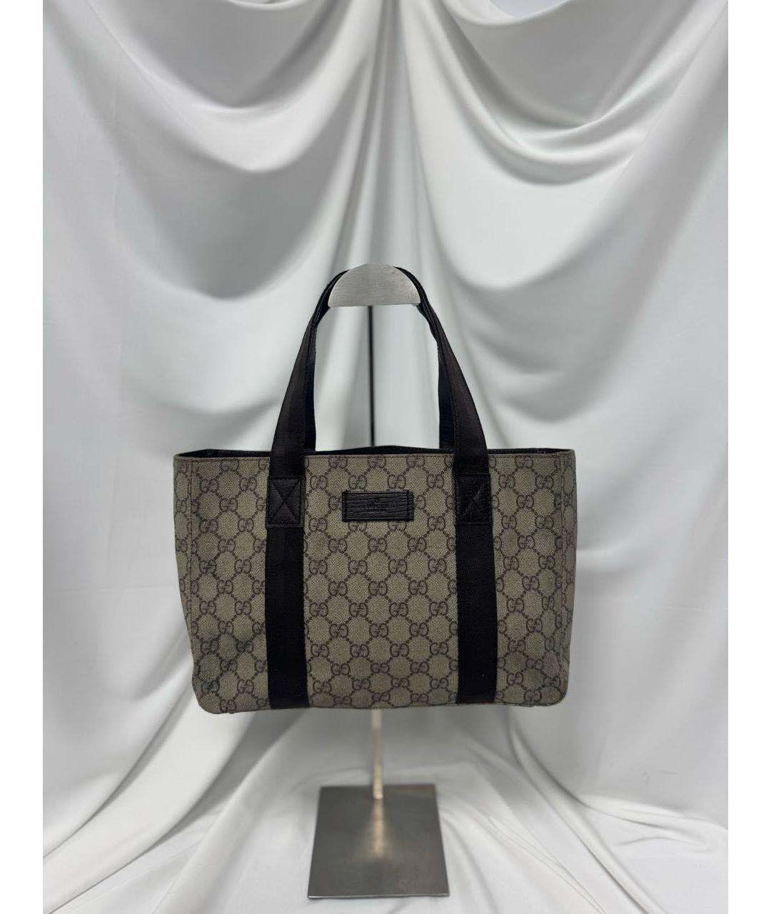 GUCCI Бежевая канва сумка тоут, фото 4