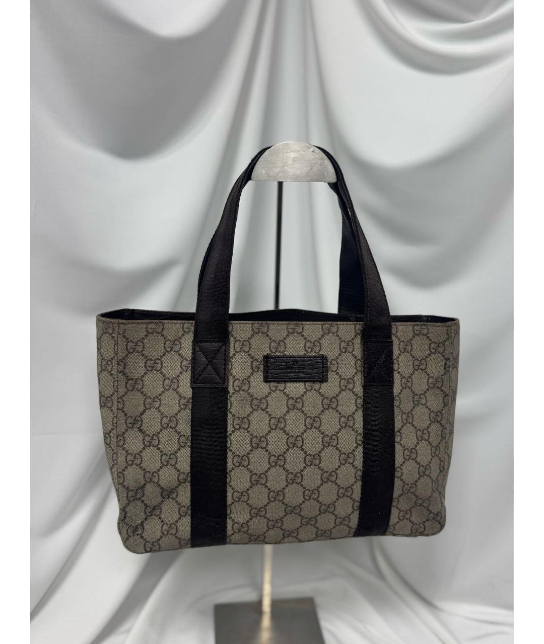 GUCCI Бежевая канва сумка тоут, фото 3