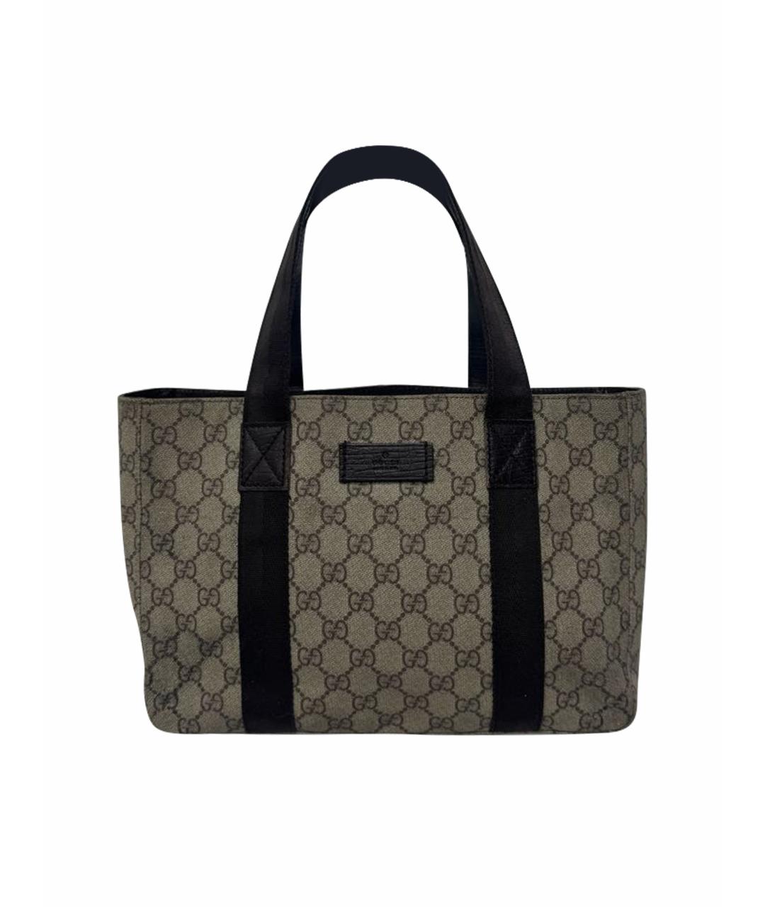 GUCCI Бежевая канва сумка тоут, фото 1