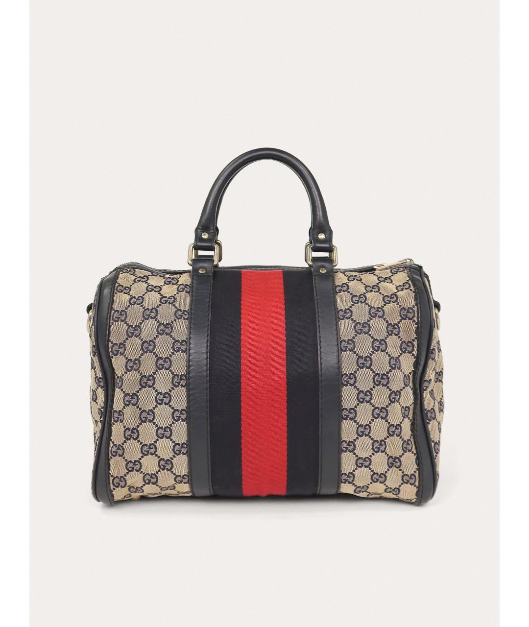 GUCCI Темно-синяя канва сумка с короткими ручками, фото 3