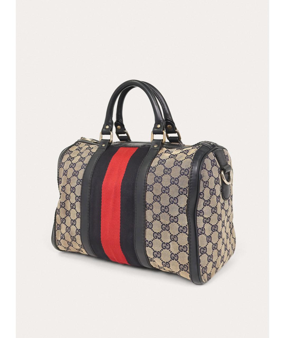 GUCCI Темно-синяя канва сумка с короткими ручками, фото 2