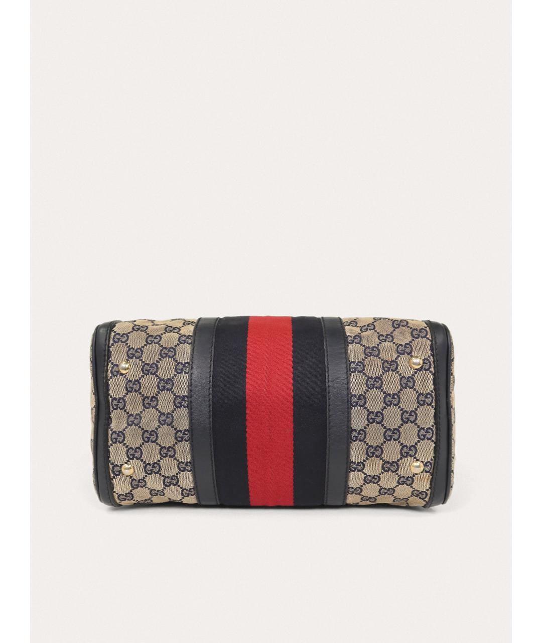 GUCCI Темно-синяя канва сумка с короткими ручками, фото 4