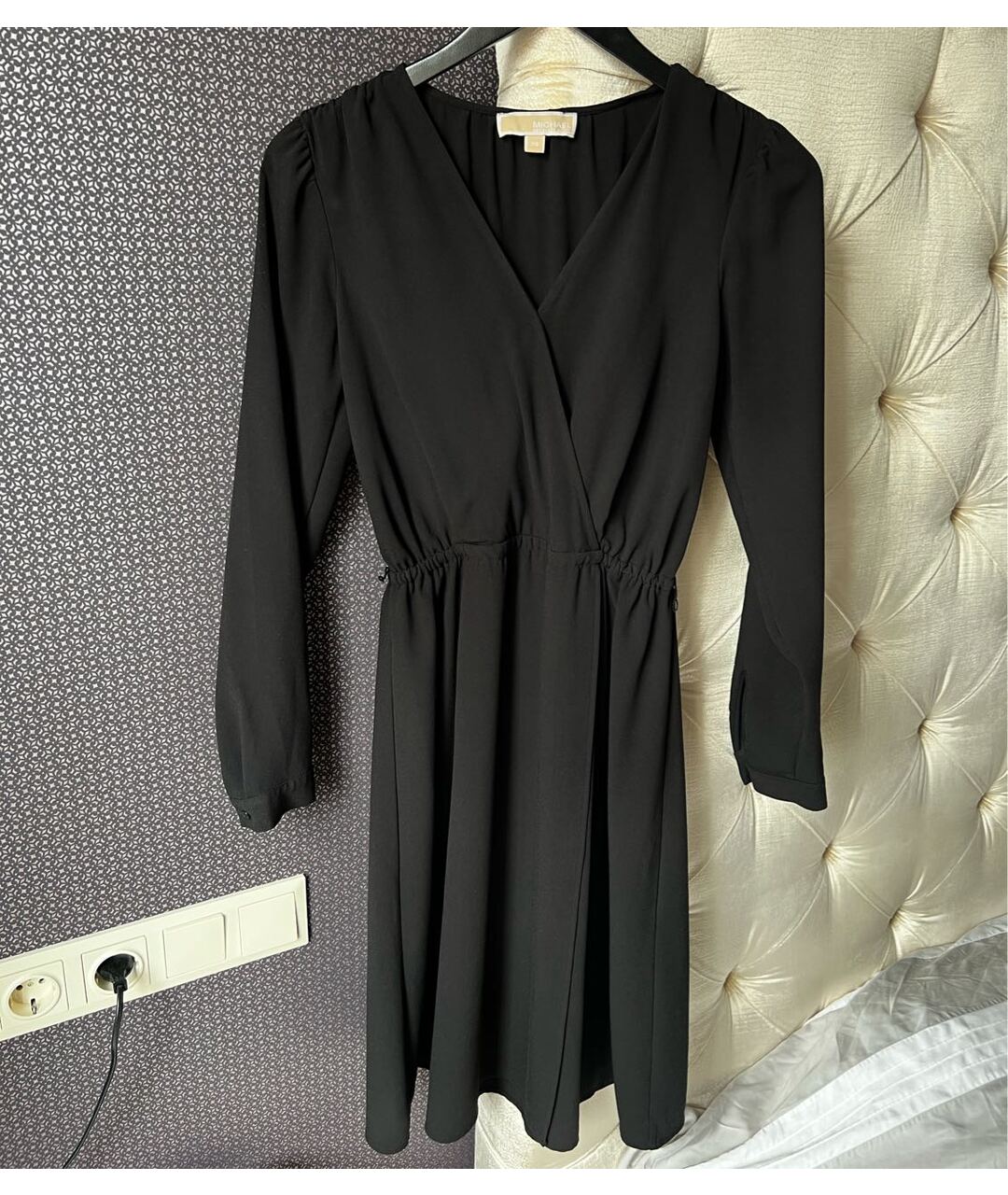 MICHAEL KORS Черное полиэстеровое платье, фото 5