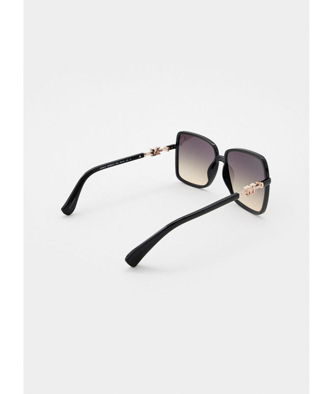 MAX MARA Черные пластиковые солнцезащитные очки, фото 3