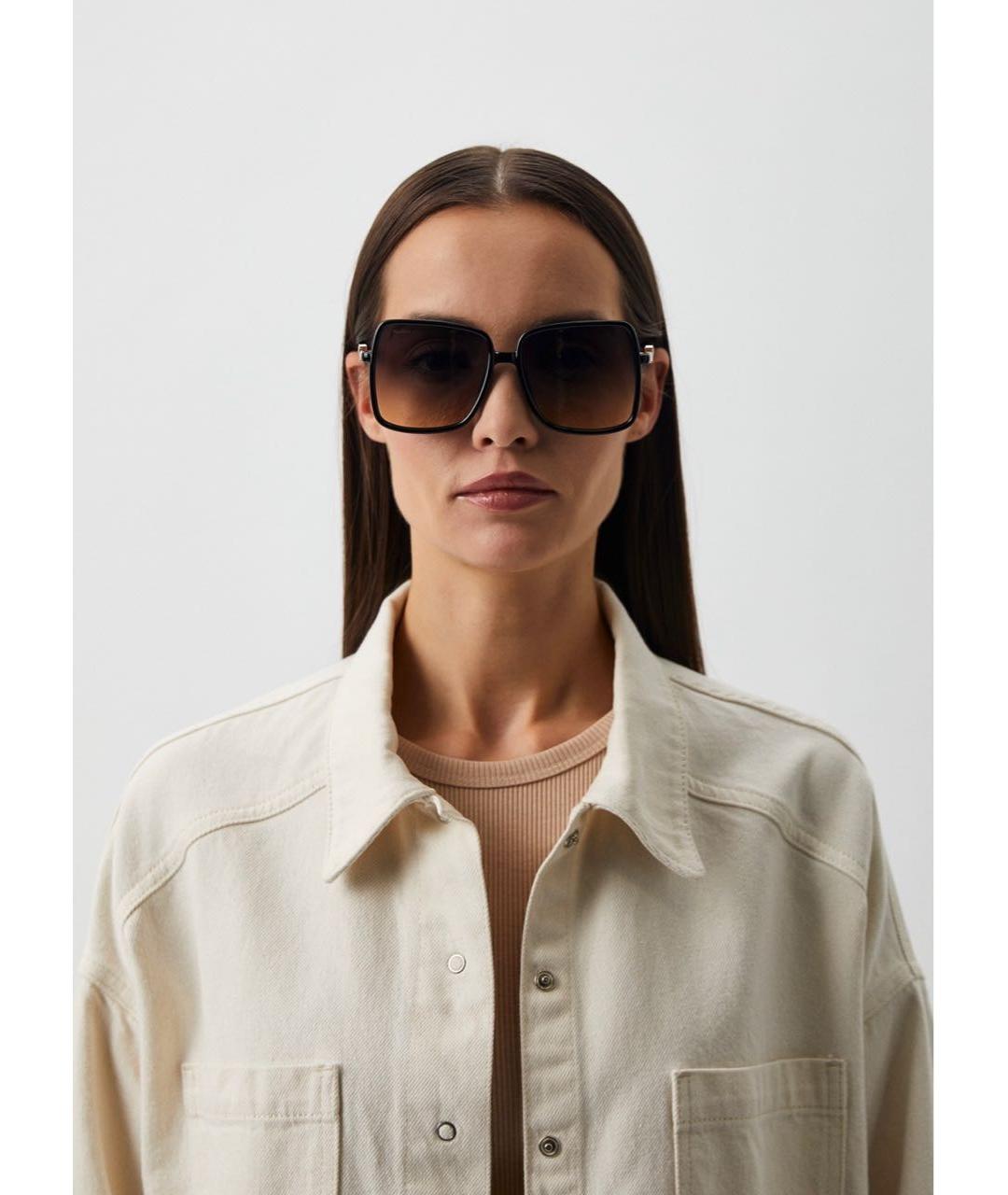 MAX MARA Черные пластиковые солнцезащитные очки, фото 2