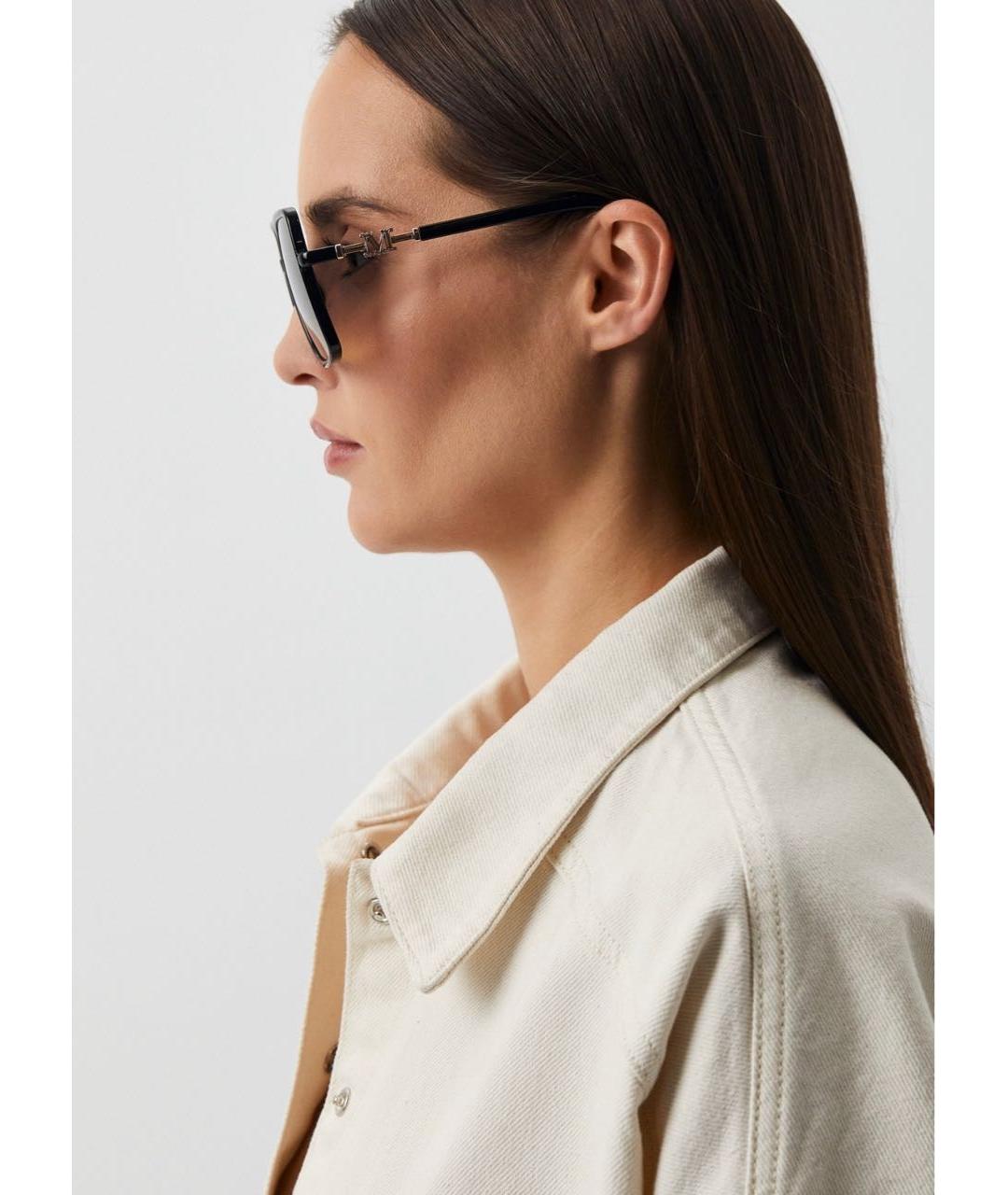 MAX MARA Черные пластиковые солнцезащитные очки, фото 7
