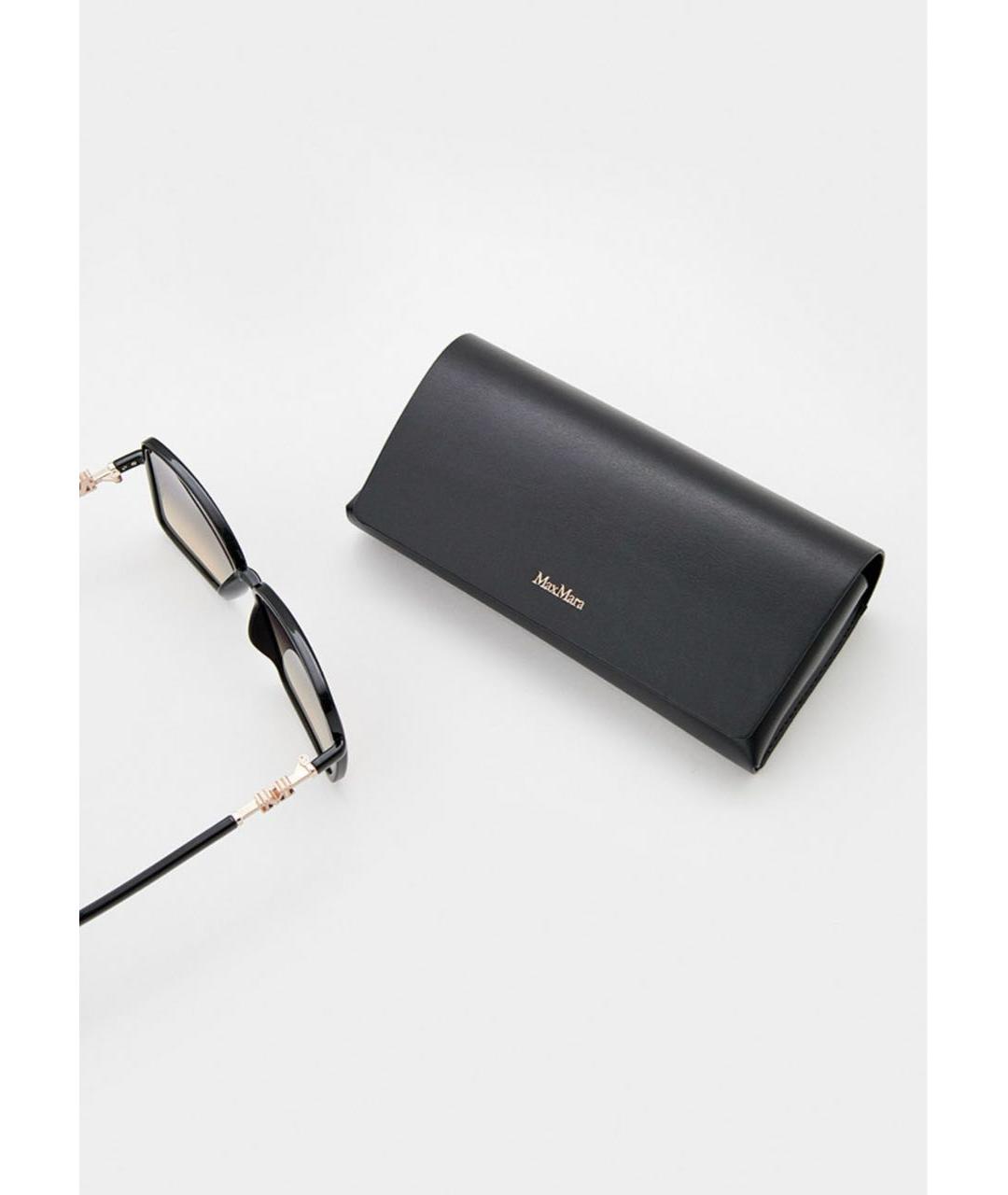 MAX MARA Черные пластиковые солнцезащитные очки, фото 6