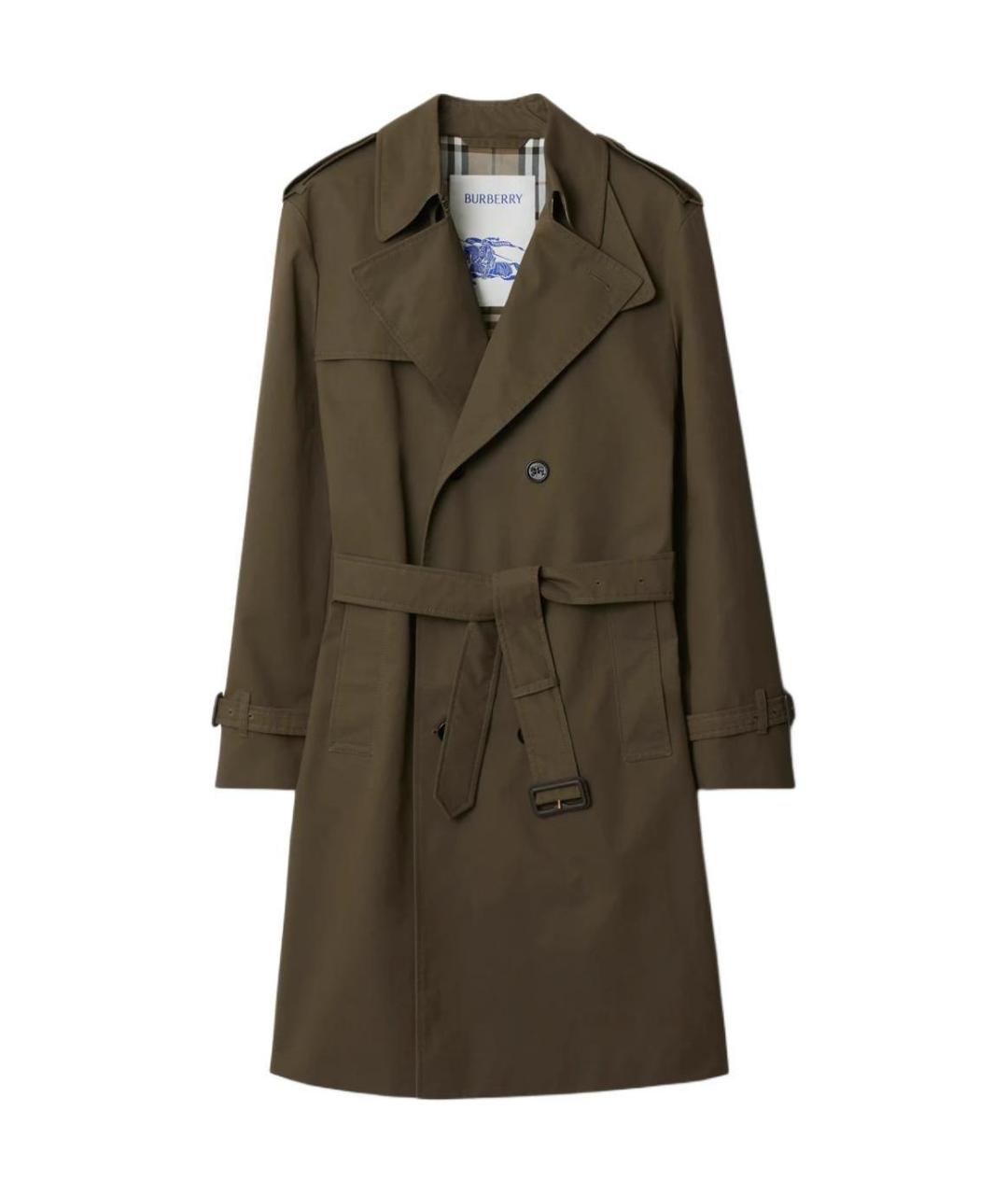 BURBERRY Зеленый тренч / плащ, фото 1