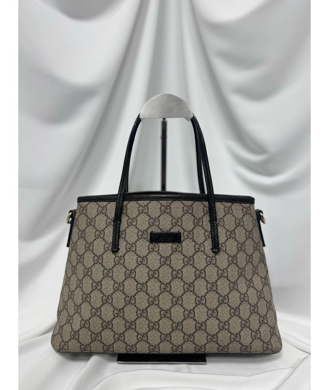 GUCCI Бежевая канва сумка с короткими ручками, фото 1