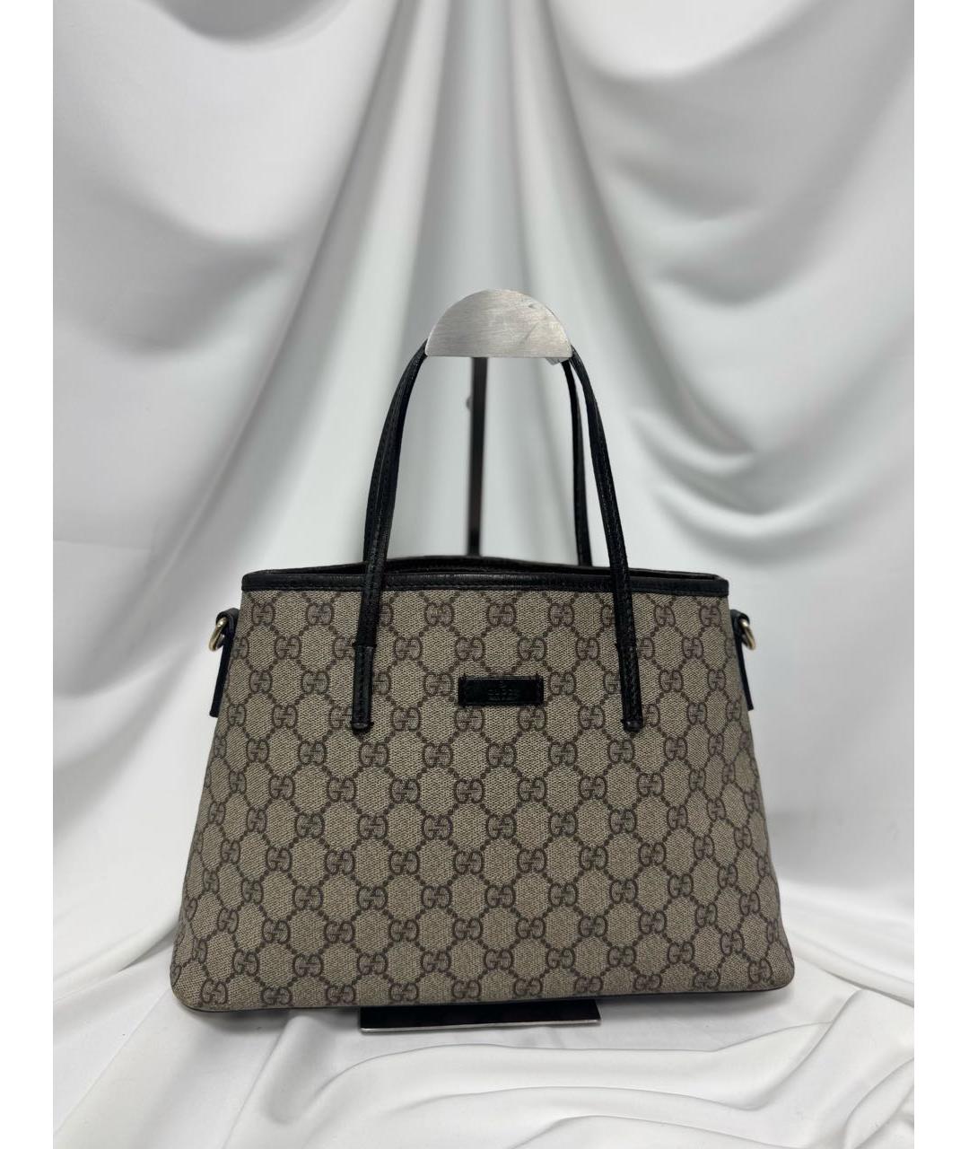 GUCCI Бежевая канва сумка с короткими ручками, фото 3