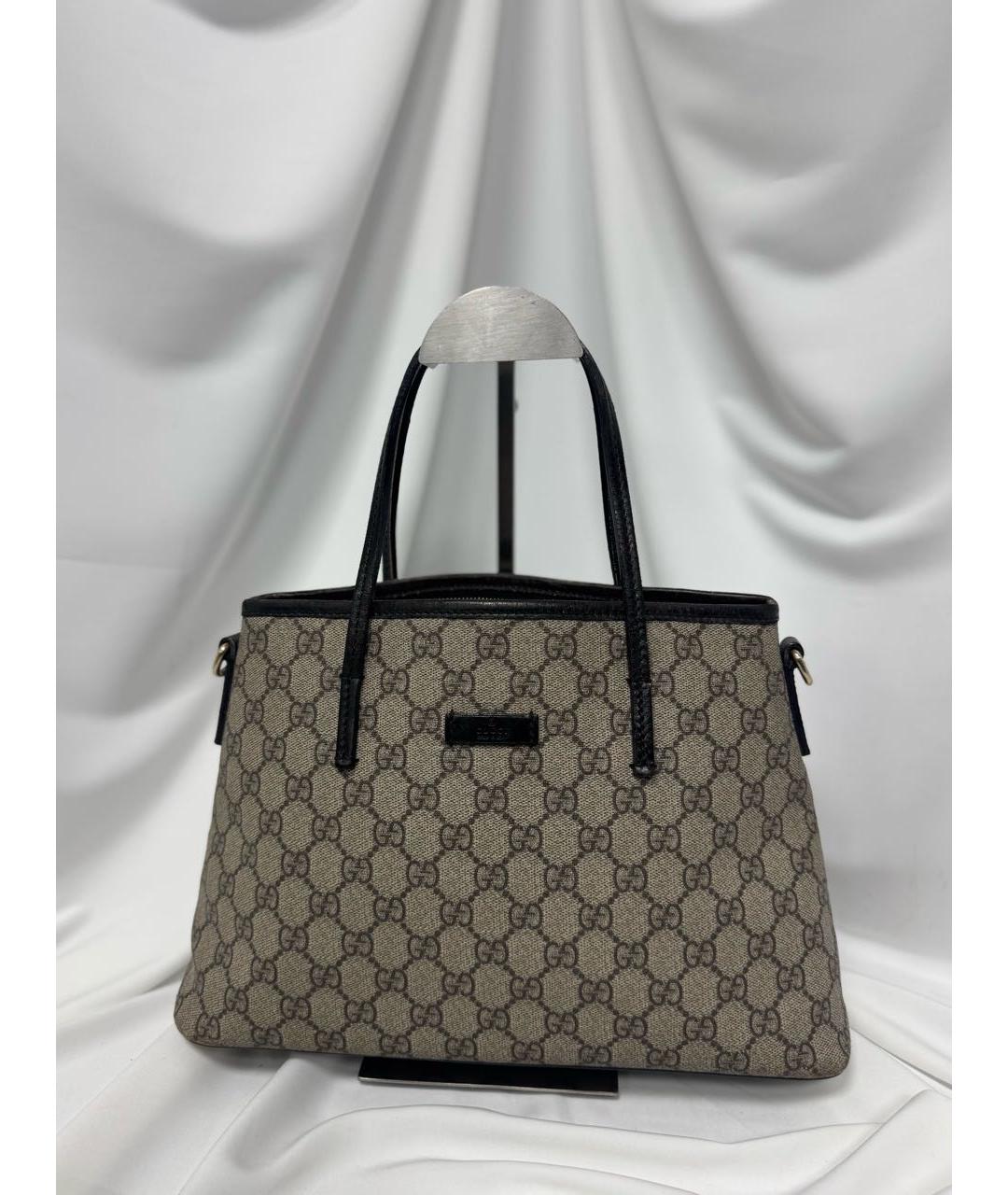 GUCCI Бежевая канва сумка с короткими ручками, фото 2