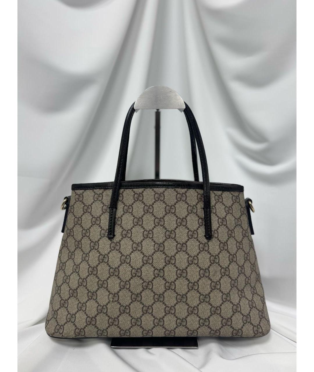 GUCCI Бежевая канва сумка с короткими ручками, фото 4