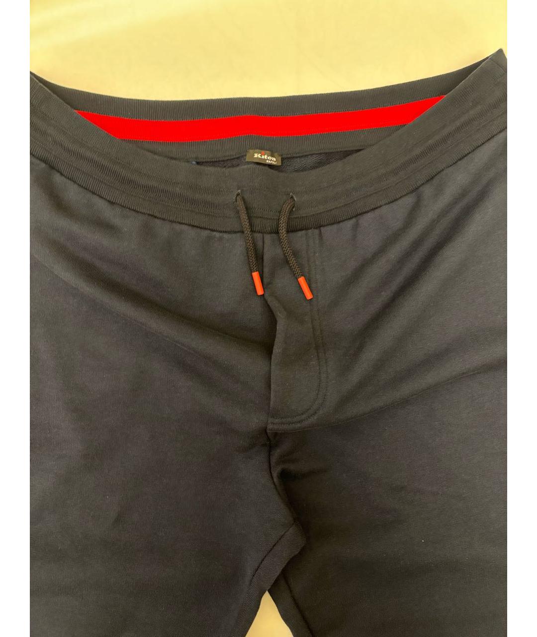 KITON Темно-синий хлопковый спортивный костюм, фото 7