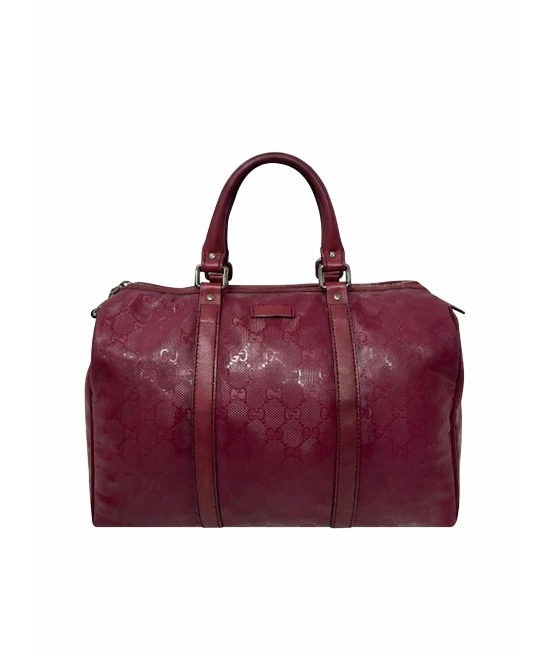 GUCCI Бордовая канва сумка с короткими ручками, фото 1