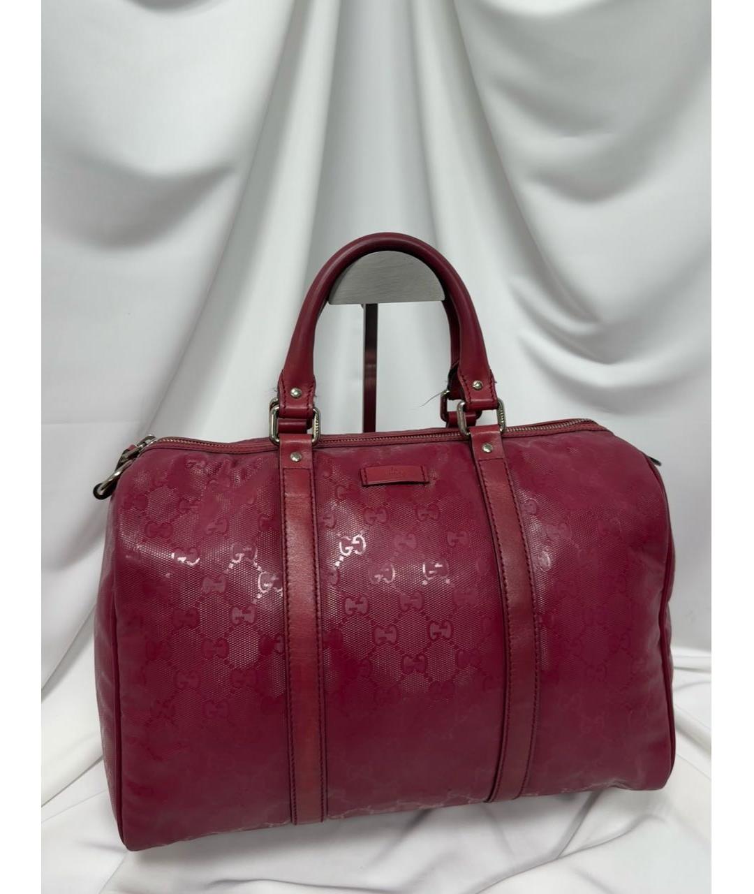 GUCCI Бордовая канва сумка с короткими ручками, фото 2