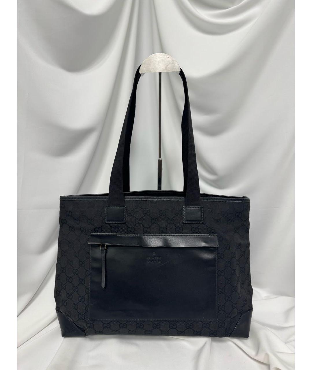 GUCCI Черная канва сумка с короткими ручками, фото 4