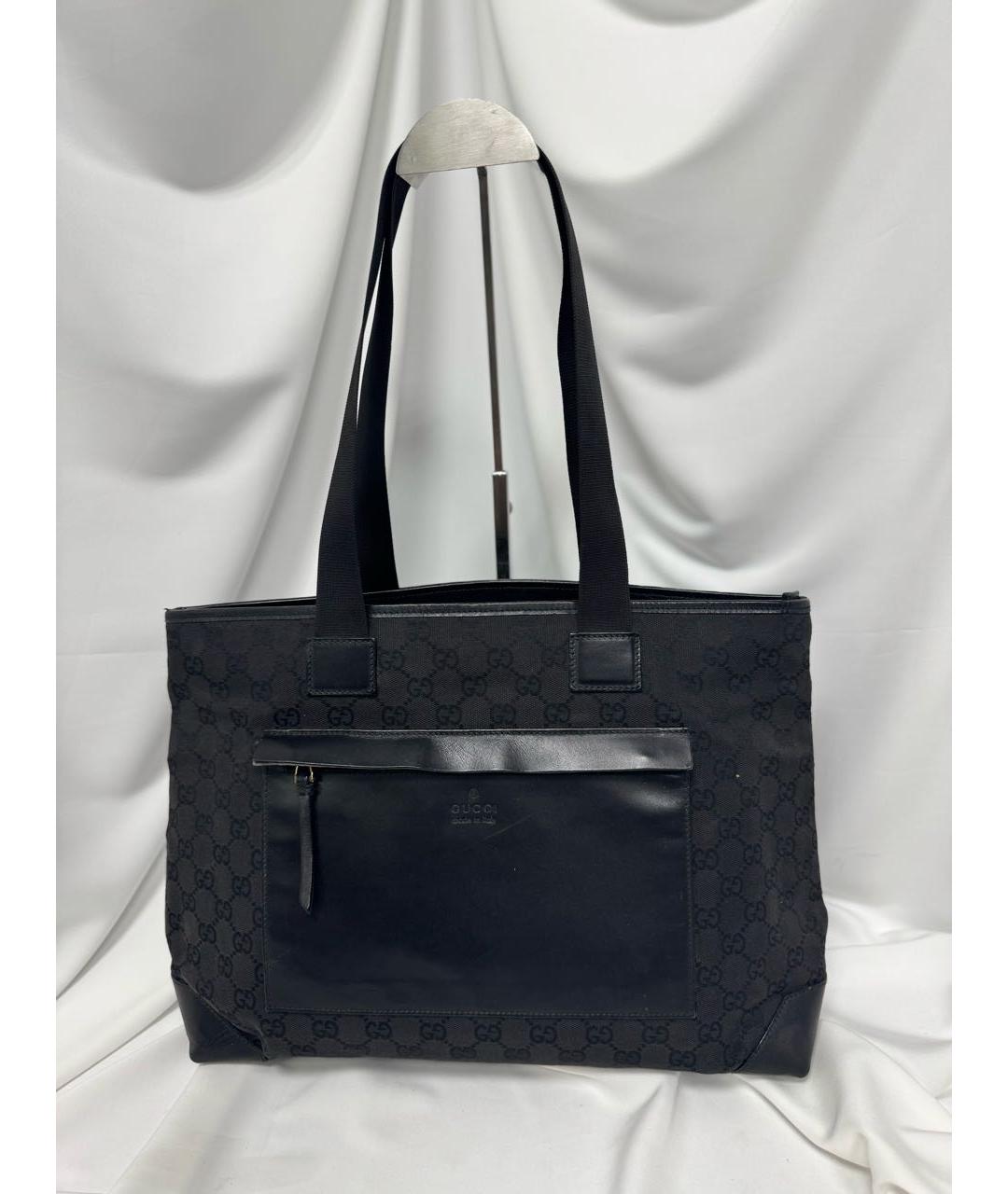 GUCCI Черная канва сумка с короткими ручками, фото 3