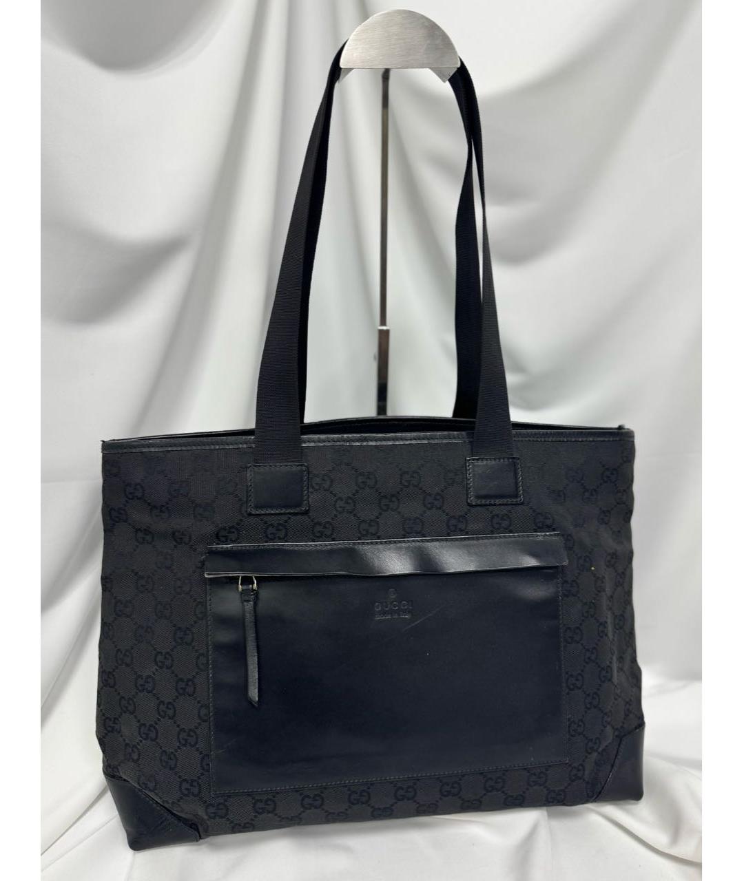 GUCCI Черная канва сумка с короткими ручками, фото 2