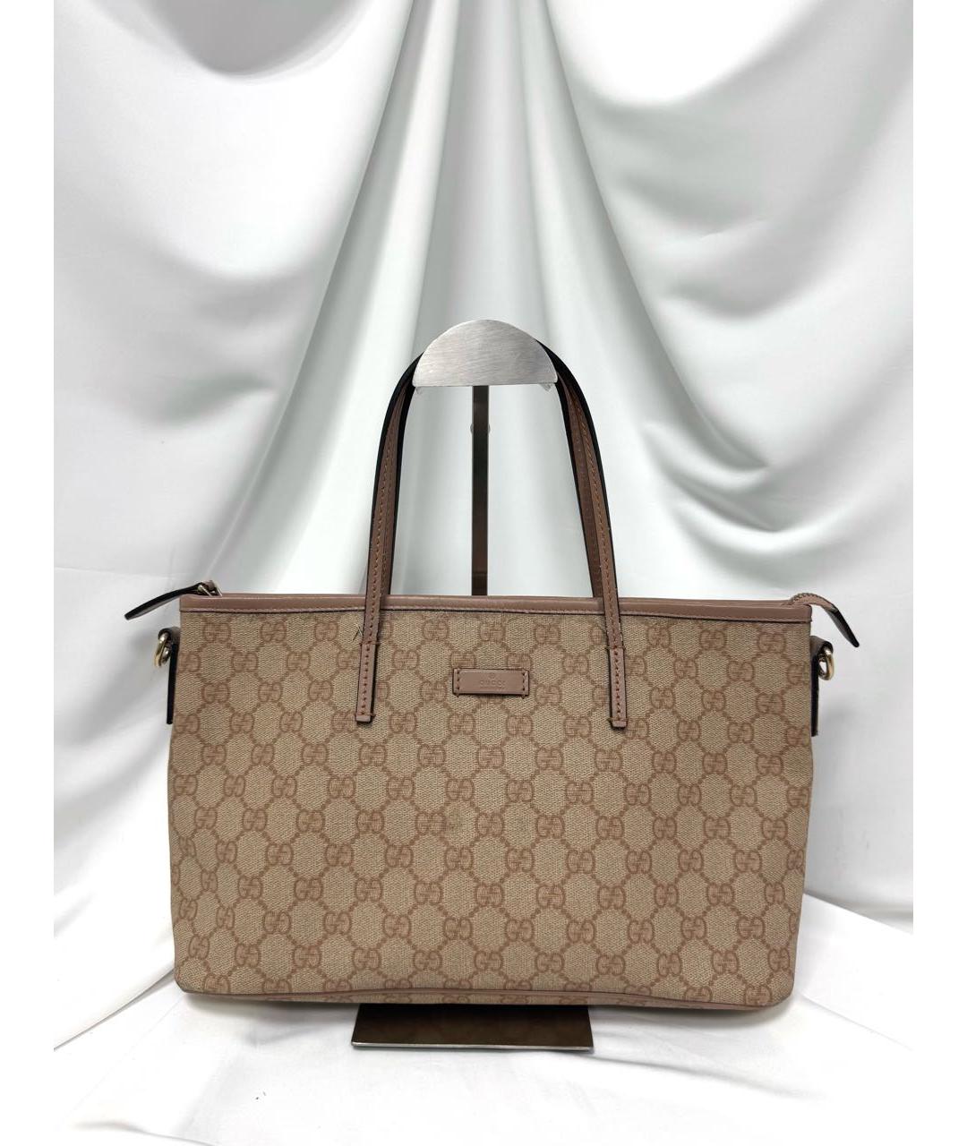 GUCCI Коричневая кожаная сумка с короткими ручками, фото 4