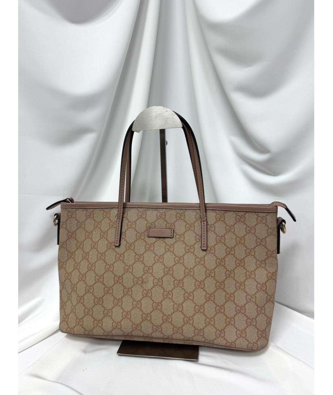 GUCCI Коричневая кожаная сумка с короткими ручками, фото 3