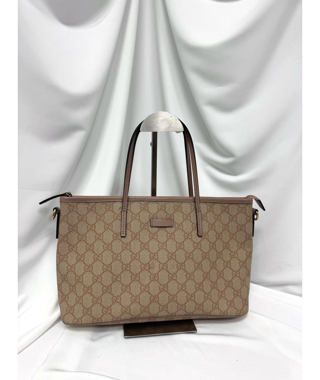 GUCCI Коричневая кожаная сумка с короткими ручками, фото 2
