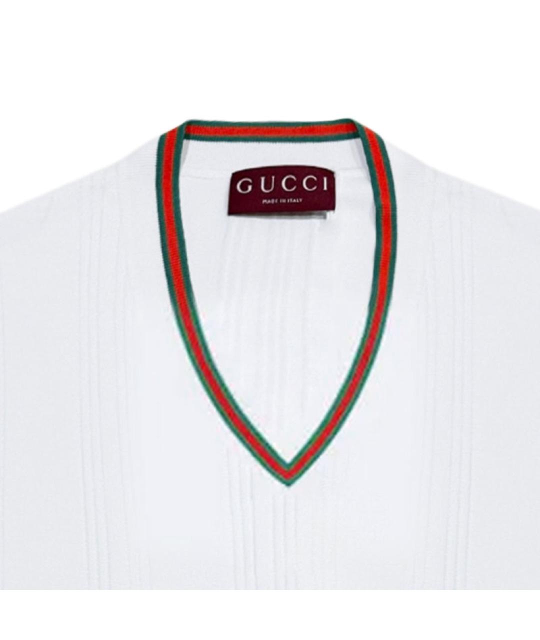 GUCCI Белая майка, фото 3