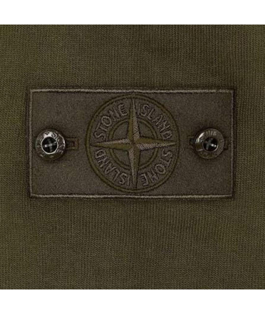 STONE ISLAND Хаки хлопковый джемпер / свитер, фото 3
