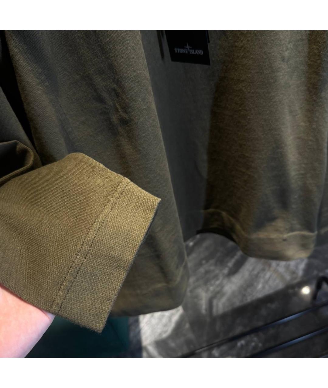STONE ISLAND Хаки хлопковый джемпер / свитер, фото 4