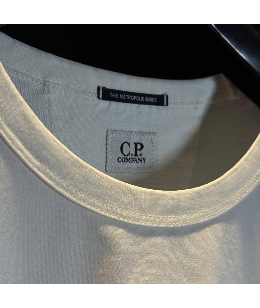 CP COMPANY Белая хлопковая футболка, фото 7