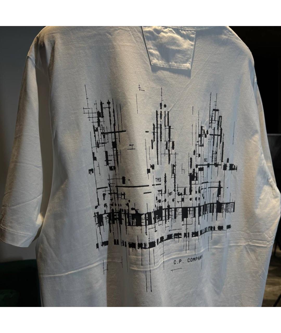 CP COMPANY Белая хлопковая футболка, фото 5