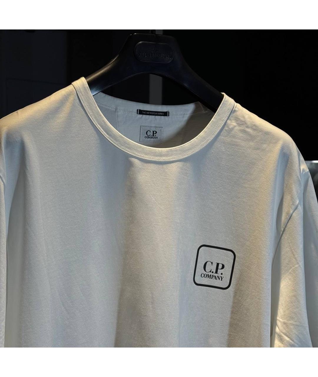 CP COMPANY Белая хлопковая футболка, фото 4