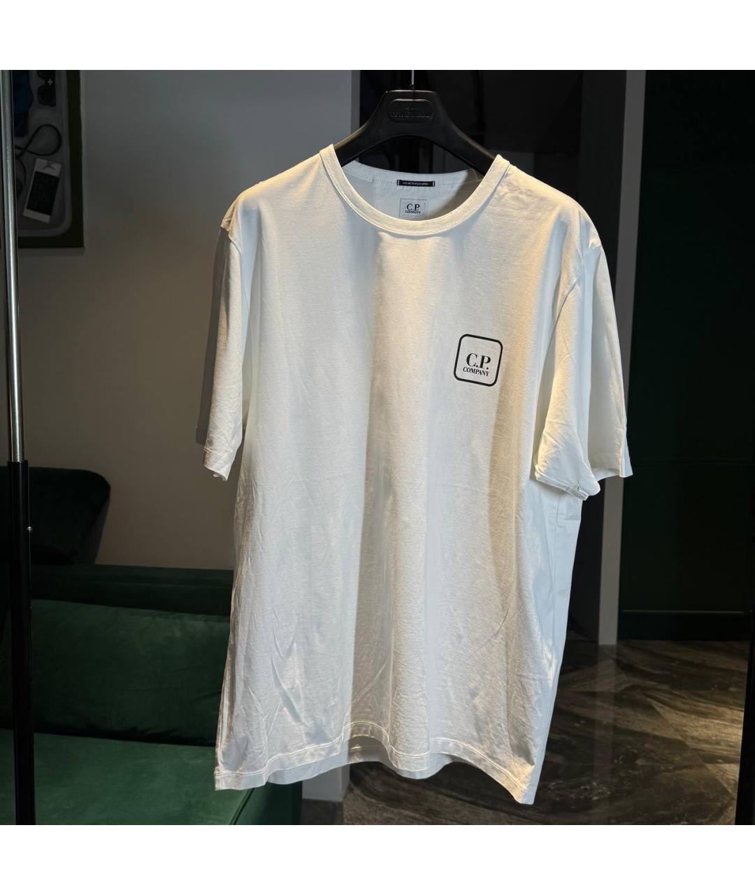 CP COMPANY Белая хлопковая футболка, фото 2