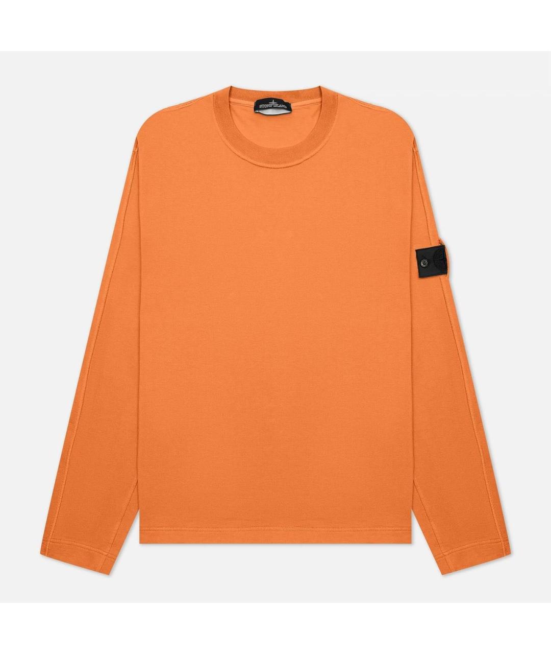STONE ISLAND Оранжевый хлопковый джемпер / свитер, фото 1