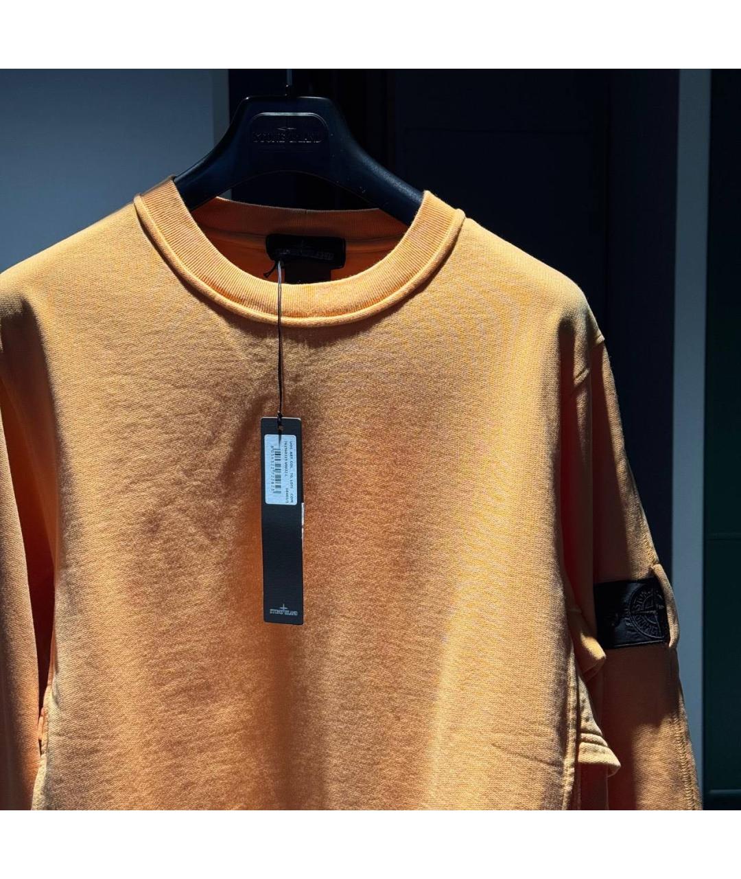 STONE ISLAND Оранжевый хлопковый джемпер / свитер, фото 3