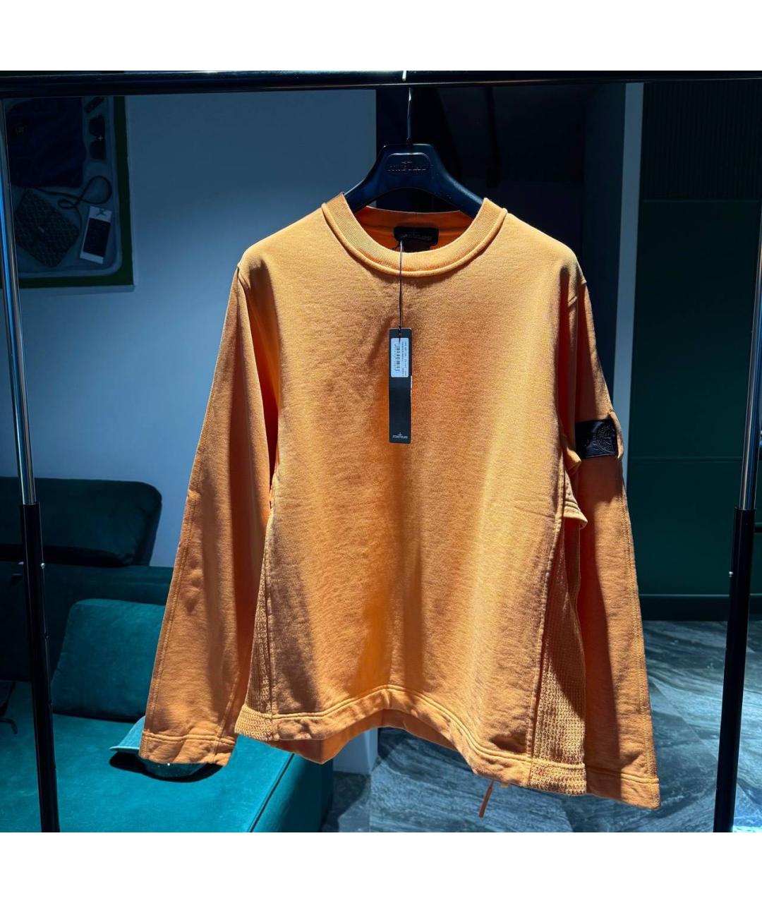 STONE ISLAND Оранжевый хлопковый джемпер / свитер, фото 2